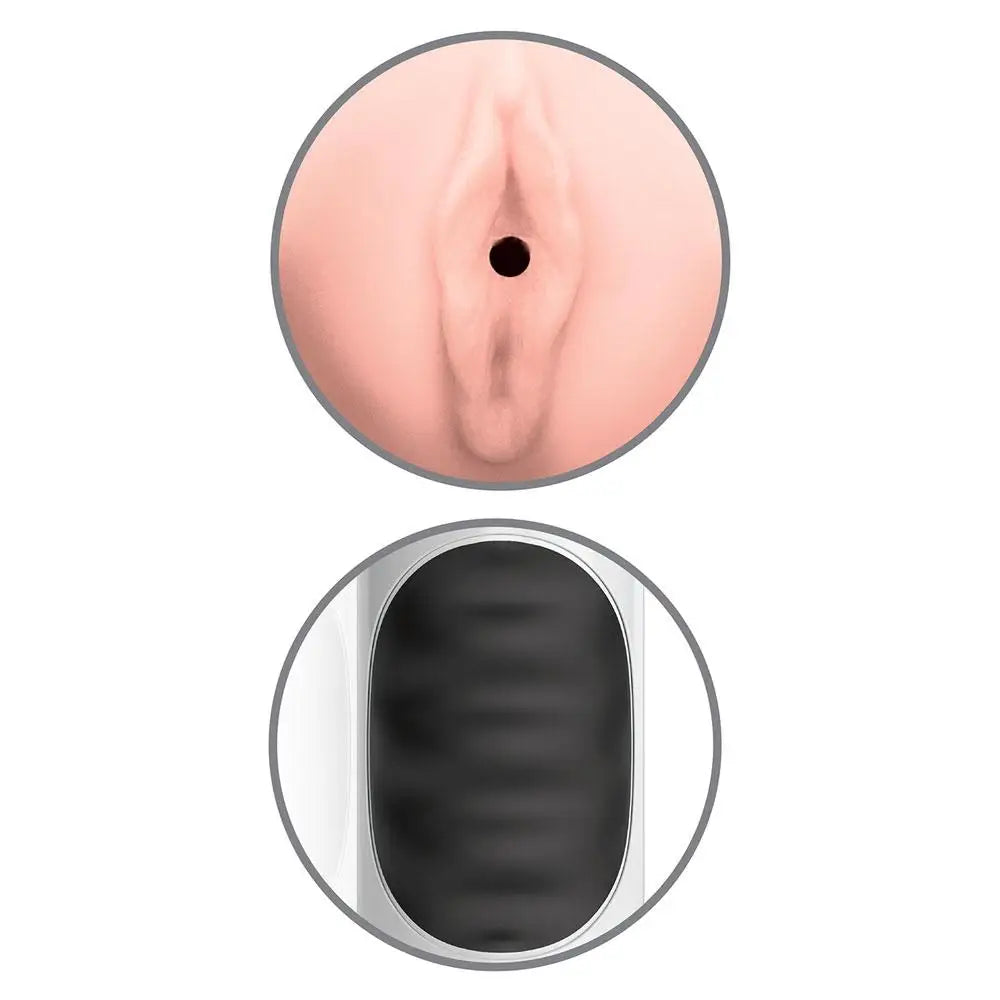 6 - inch Mega Grip Pussy Stroker Vibrating Masturbator For Men - Peaches and Screams