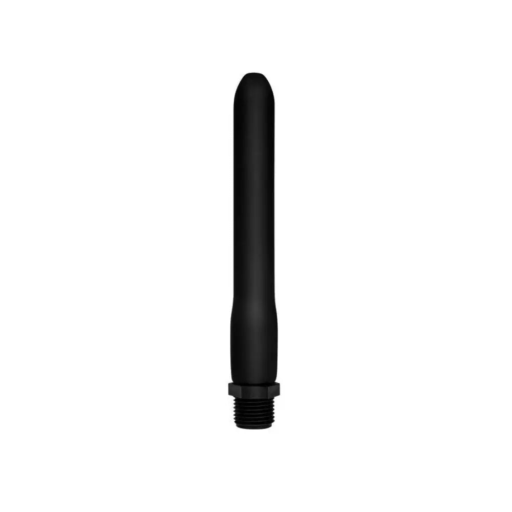 6-inch Prowler Silicone Black Shower Shot with Pliable Nozzle - Peaches and Screams