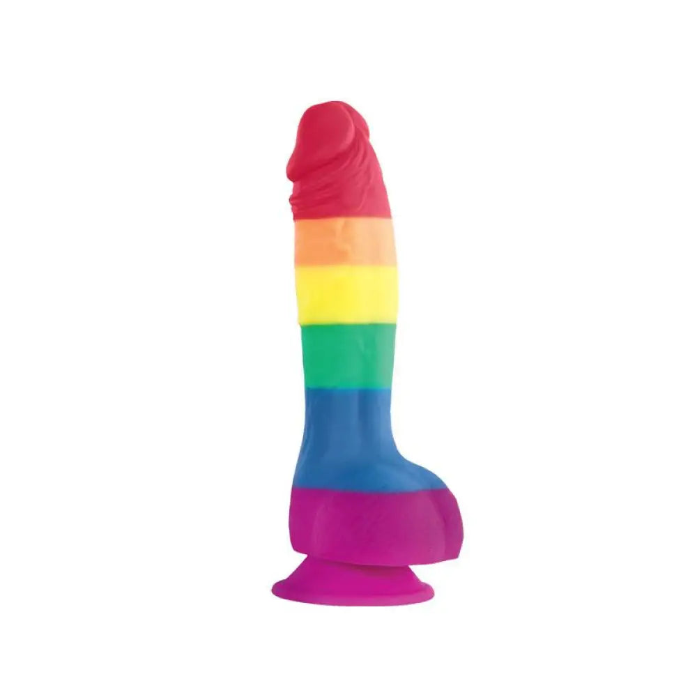 6-inch realistic silicone penis dildo with balls and suction cup - peaches and screams