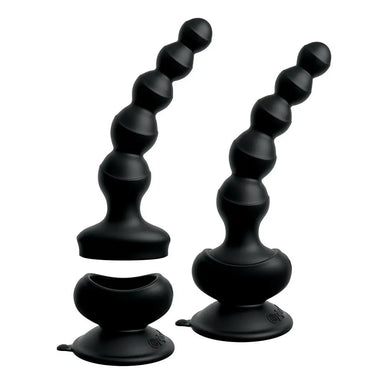 6.6-inch Silicone Black Remote-controlled Vibrating Anal Beads - Peaches and Screams
