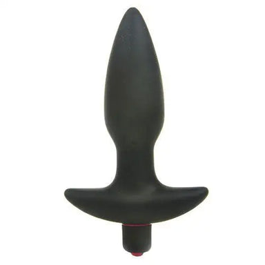 6-inch Silicone Black Tapered Vibrating Large Butt Plug - Peaches and Screams