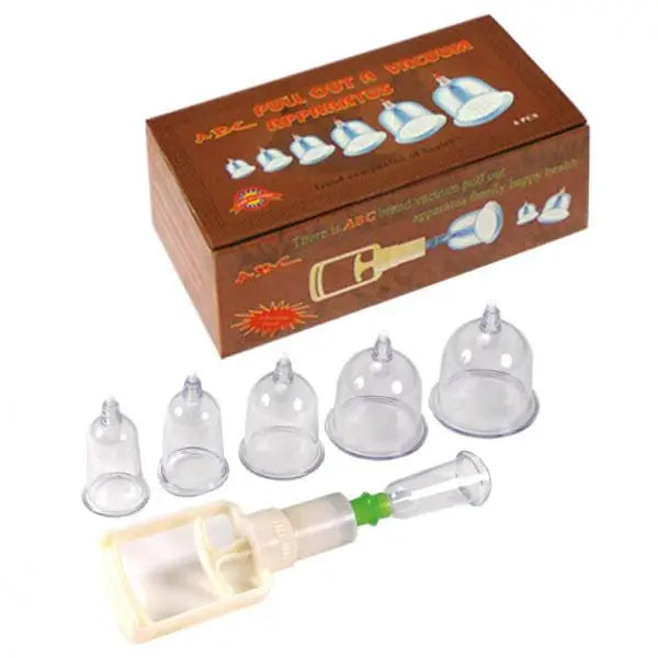 6-piece Rimba Clear Cupping Therapy Set - Peaches and Screams