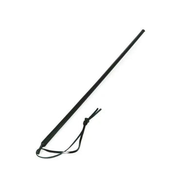 62cm Rimba Black Submissive Leather Cane Whip - Peaches and Screams