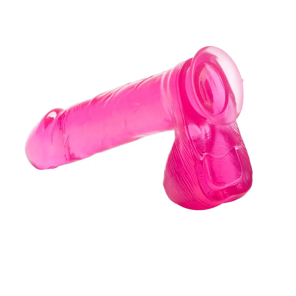 7.25 - inch Colt Jelly Pink Realistic Penis Dildo With Suction Cup - Peaches and Screams
