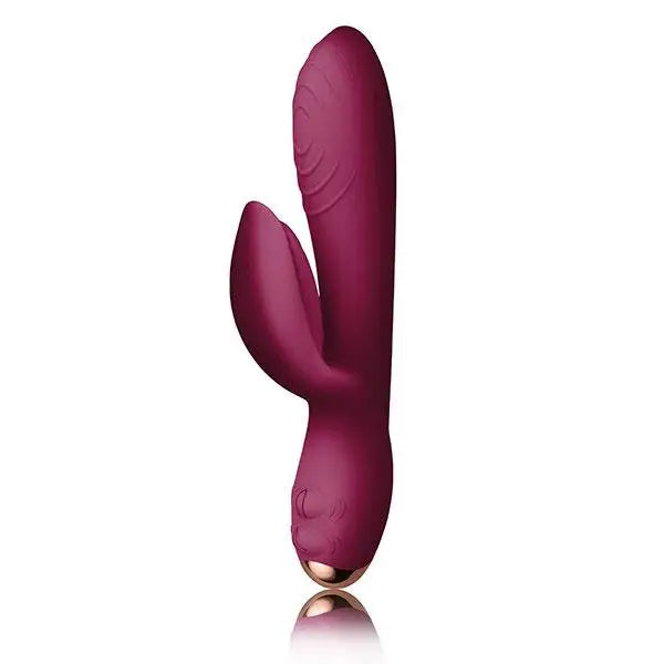 7.25 - inch Rocks Off Silicone Purple Rechargeable Rabbit Vibrator - Peaches and Screams