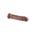 7.5-inch Evolved Silicone Flesh Brown Dildo With Suction Cup - Peaches and Screams
