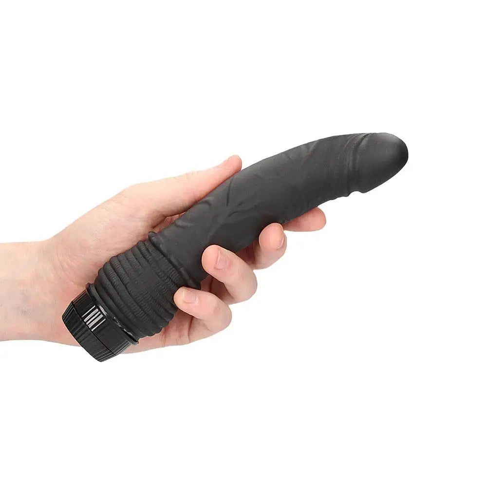 7.5-inch Shots Black Multi-speed Realistic Penis Vibrator For Her - Peaches and Screams