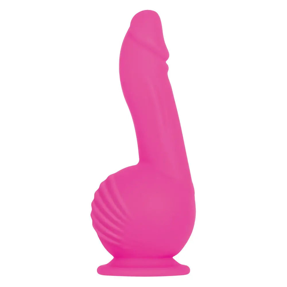 7.55 - inch Evolved Silicone Pink Vibrating Penis Dildo With Remote - Peaches and Screams
