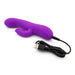 7.6 - inch Toy Joy Silicone Purple Rechargeable Rabbit Vibrator - Peaches and Screams