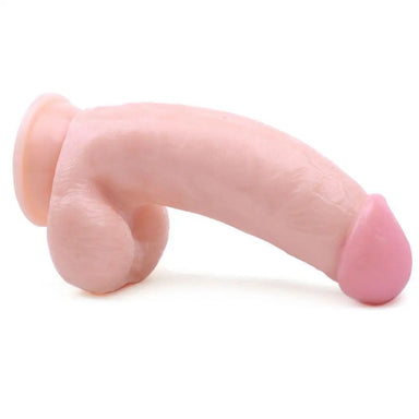 7-inch Bendable Flesh Pink Massive Realistic Dildo With Suction Cup - Peaches and Screams