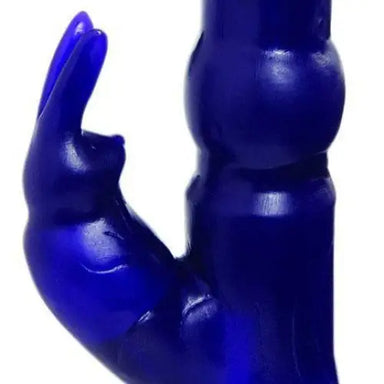 7-inch Blue Multi-speed Waterproof Rabbit Vibrator With Clit Stim - Peaches and Screams