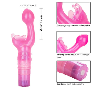 7 - inch Colt Jelly Pink 3 - speeds Butterfly G - spot Vibrator - Peaches and Screams