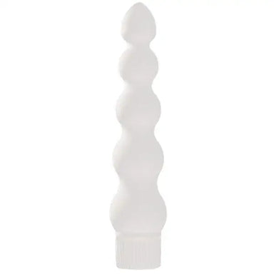 7-inch Doc Johnson White Nights Ribbed Waterproof Anal Vibe - Peaches and Screams
