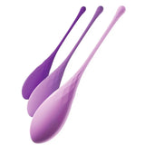 7 inch fantasy silicone purple kegel exercise set for women - peaches and screams