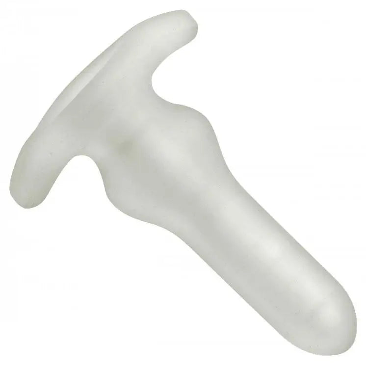 7-inch Master Series White Multi-purpose Hollow Anal Plug - Peaches and Screams