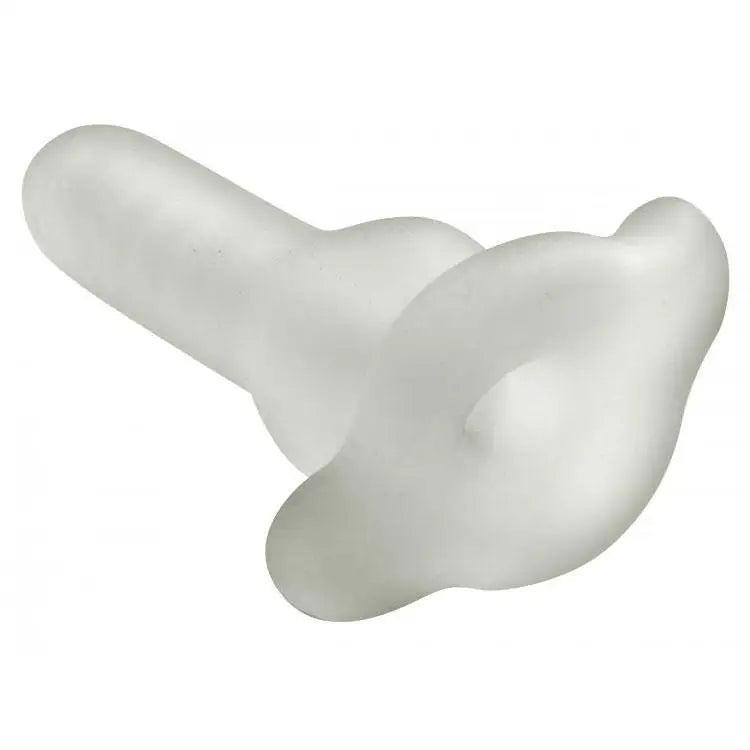 7-inch Master Series White Multi-purpose Hollow Anal Plug - Peaches and Screams