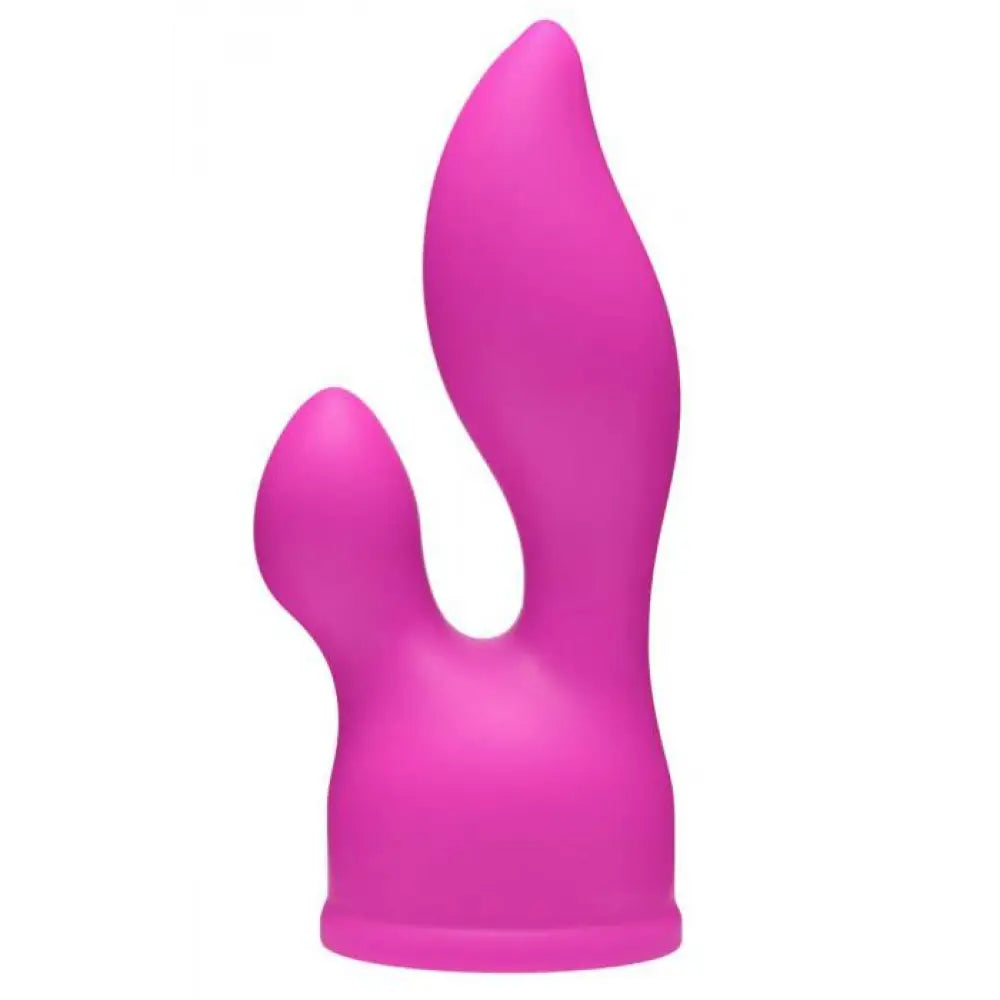 7-inch Pink Soft Curved Silicone Wand Attachment for Her - Peaches and Screams