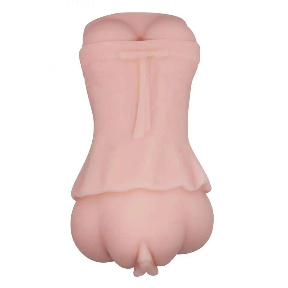 7 - inch Realistic Feel Flesh Pink Super Wet Tight Pussy Vibrator - Peaches and Screams