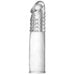 7 - inch Size Matters Clear Penis Sleeve With Stimulating Texture - Peaches and Screams