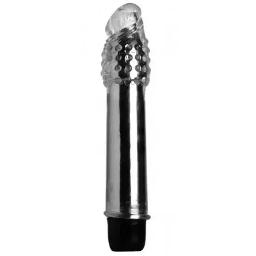 7 - inch Size Matters Clear Penis Sleeve With Stimulating Texture - Peaches and Screams