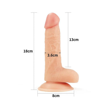 7-inch Ultra Soft Flesh Pink Realistic Dildo With Suction Cup - Peaches and Screams