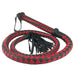 78 Inch Rimba Red And Black Plated Long Arabian Whip - Peaches and Screams
