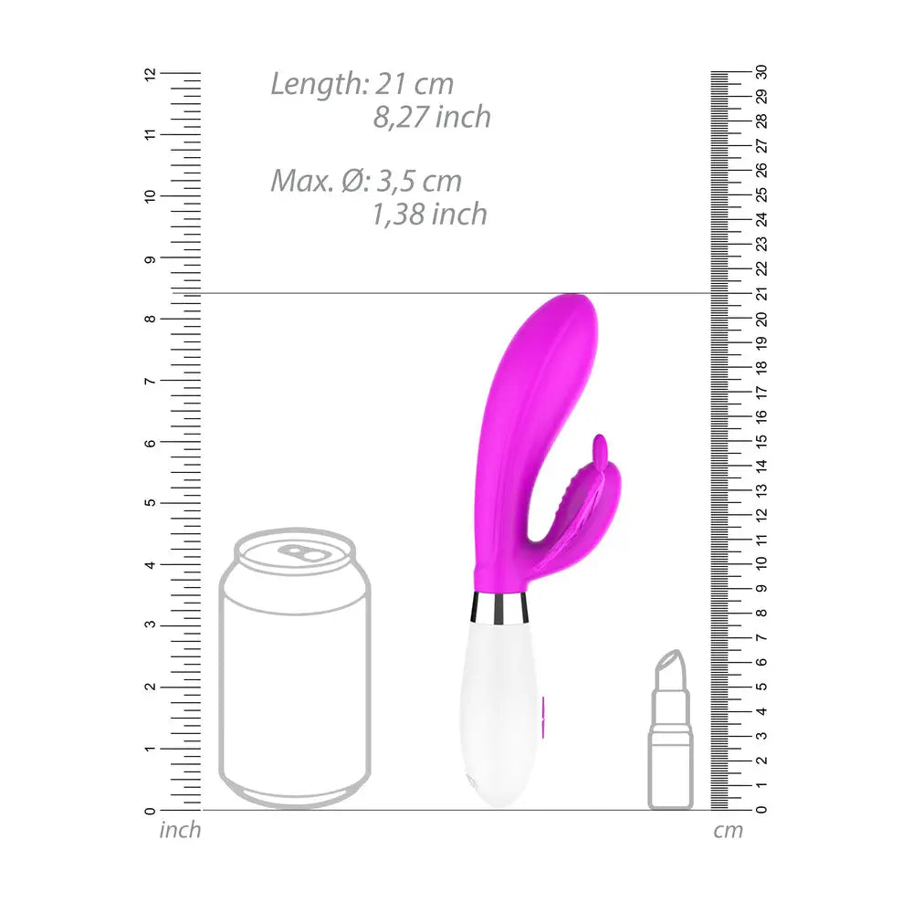 8.3 - inch Shots Silicone Pink Multi - speed Ultra Soft Rabbit Vibrator - Peaches and Screams