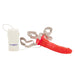 8.5-inch Colt Jelly Red Vibrating Strap On Dildo For Couples - Peaches and Screams