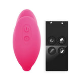8.5 inch silicone pink rechargeable double stimulator with remote - peaches and screams