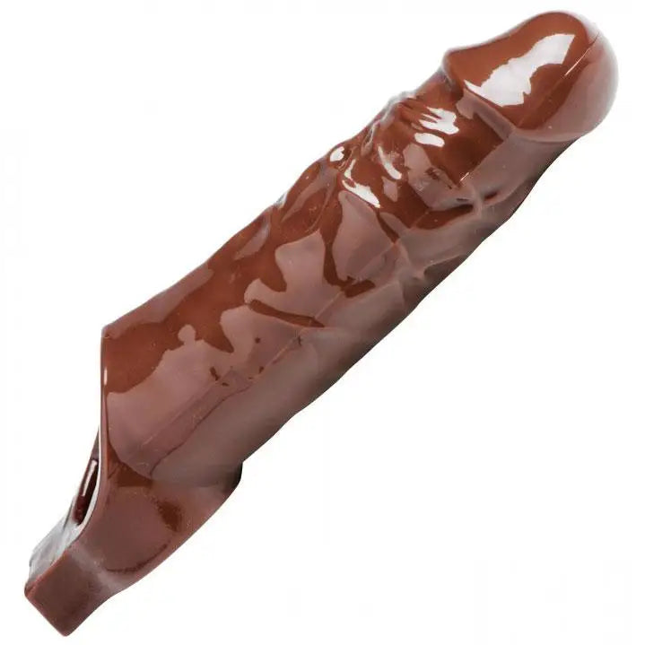 8.5-inch Size Matters Brown Cock-enhancing Penis Sleeve - Peaches and Screams