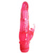 8.55 - inch Hot Pink Jelly Rabbit Vibrator With Clit Stim - Peaches and Screams