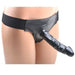 8-inch Black Large Hollow Strap On Dildo With Harness - Peaches and Screams