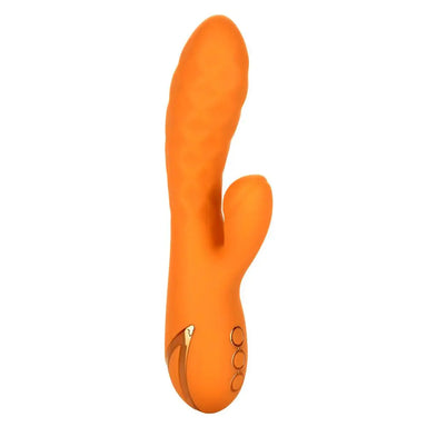 8-inch Colt Silicone Orange Rechargeable G-spot Massager With Clit Stim - Peaches and Screams