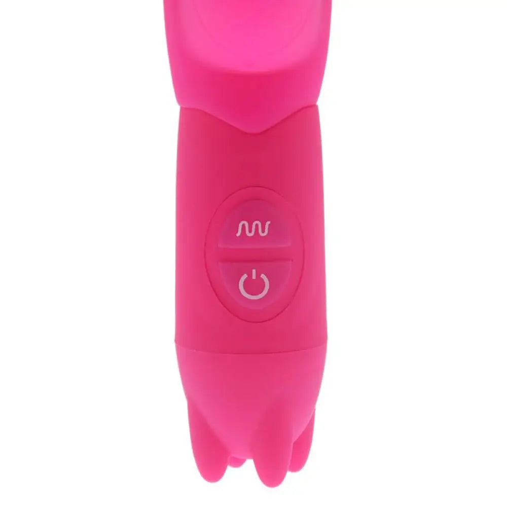 8-inch Pink Waterproof 10-function Rabbit Vibrator with Clit Stim - Peaches and Screams