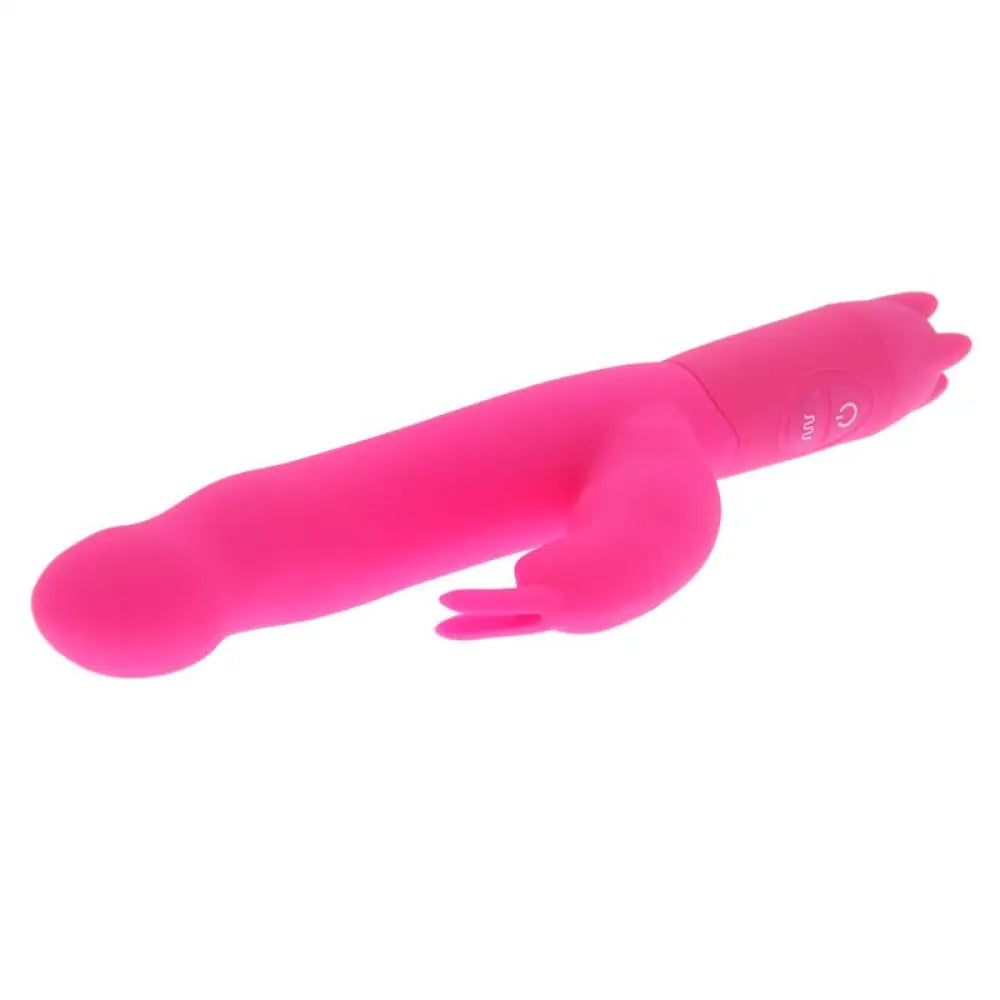 8-inch Pink Waterproof 10-function Rabbit Vibrator with Clit Stim - Peaches and Screams