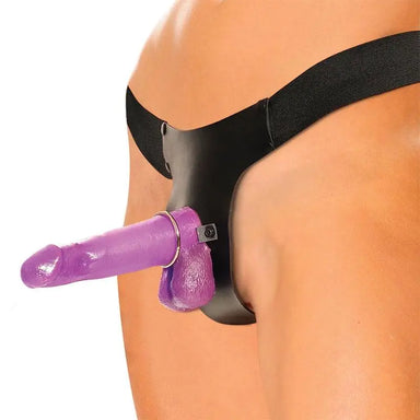 8 - inch Pipedream Purple Hollow Strap - on For Couples - Peaches and Screams