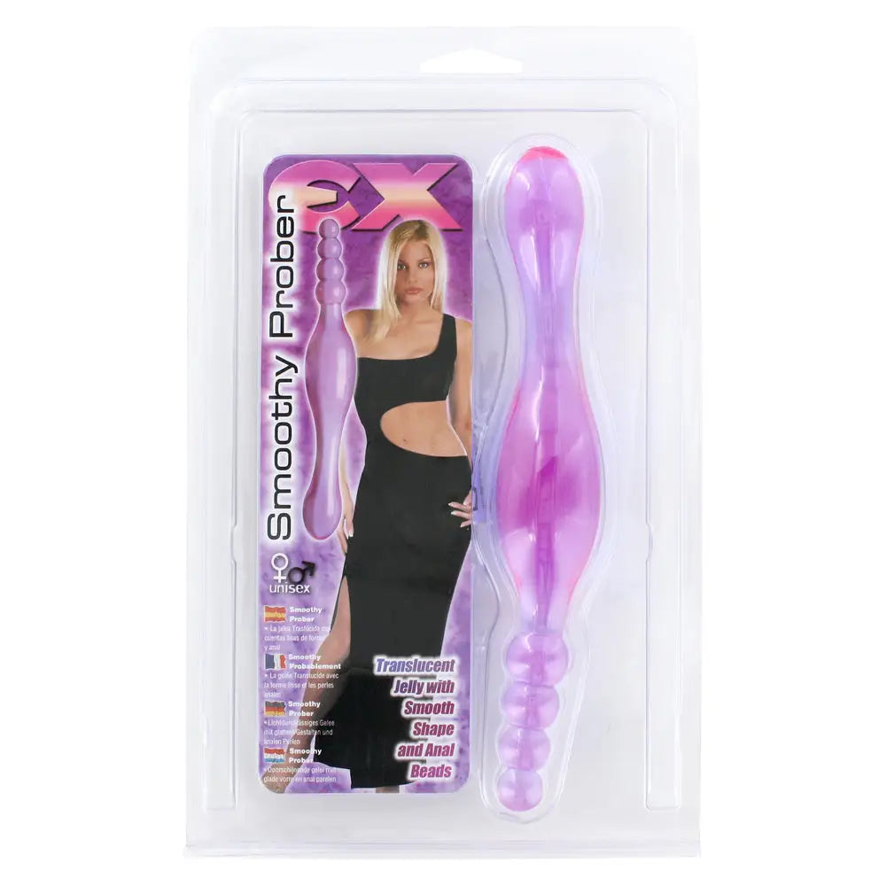 8 - inch Seven Creations Double Ended Purple Anal Probe - Peaches and Screams