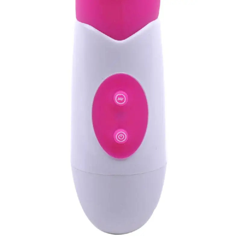 8-inch Silicone Pink Extra Powerful Rabbit Vibrator With Dual Motors - Peaches and Screams