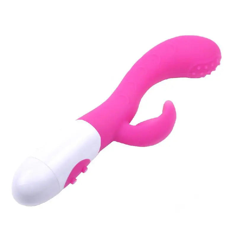 8-inch Silicone Pink Extra Powerful Rabbit Vibrator With Dual Motors - Peaches and Screams