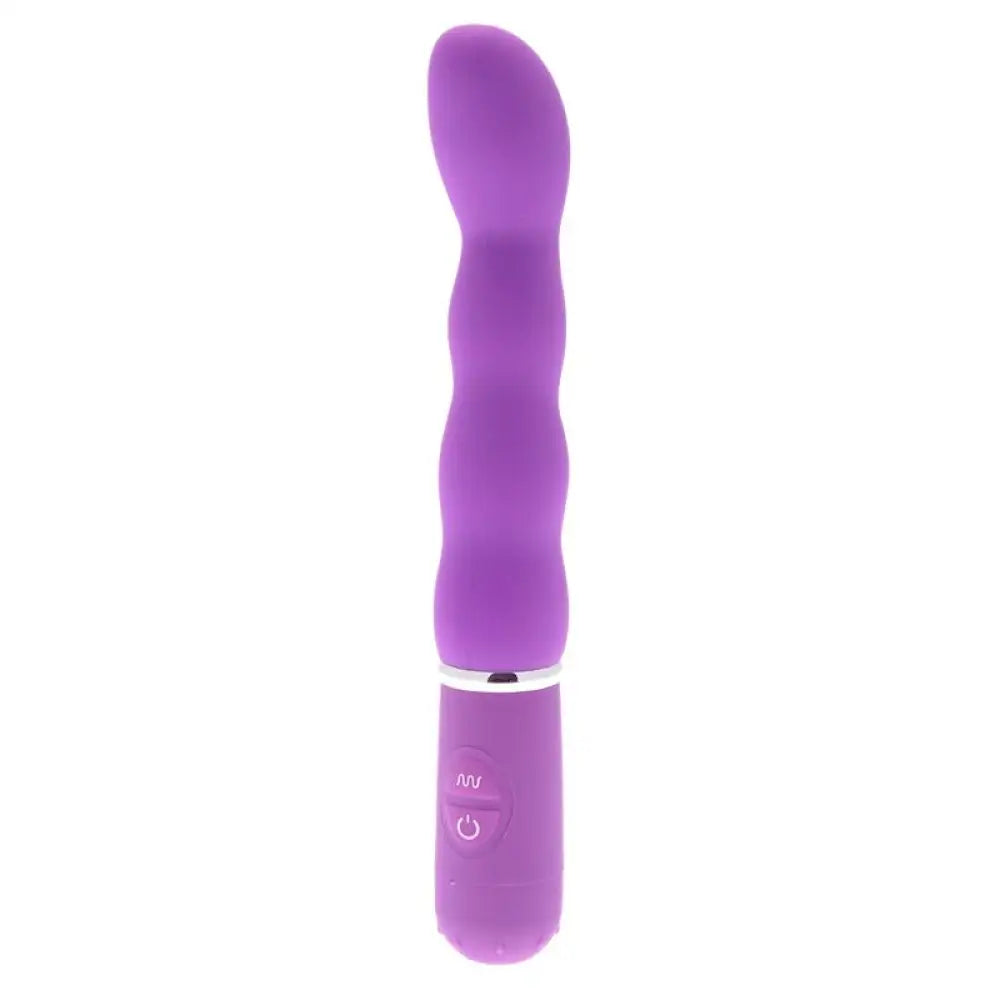 8-inch silicone purple 10 mode waterproof g spot vibrator - peaches and screams