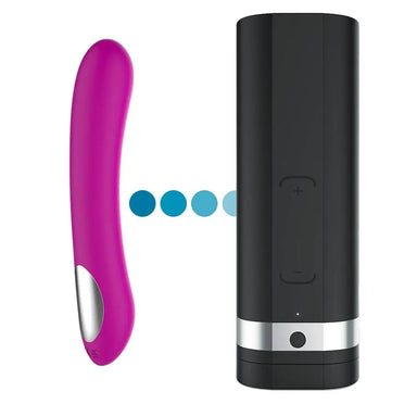 8-inch Silicone Purple Rechargeable G-spot Vibrator With Remote - Peaches and Screams