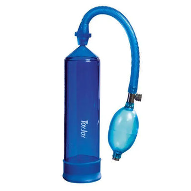 8-inch Toy Joy Blue Power Penis Pump For Him - Peaches and Screams