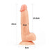 8-inch Ultra Soft Flesh Pink Realistic Dildo With Suction Cup - Peaches and Screams