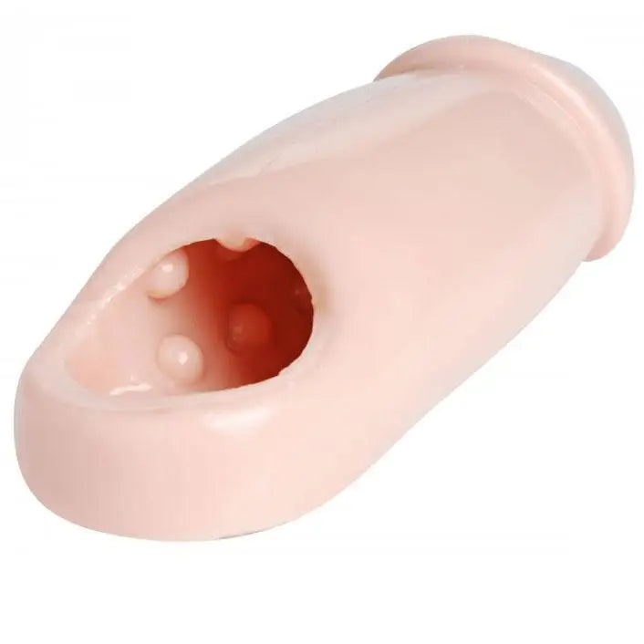 8 - inch Xl Flesh Cock Sleeve With Textured Interior - Peaches and Screams