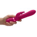 9.1-inch Shots Silicone Pink Rabbit Vibrator with Stimulating Beads - Peaches and Screams