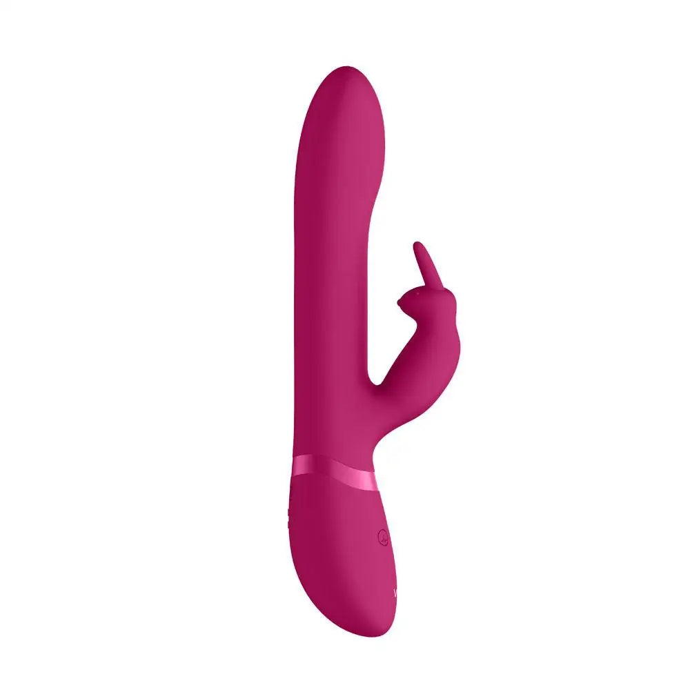 9.1-inch Shots Silicone Pink Rabbit Vibrator with Stimulating Beads - Peaches and Screams