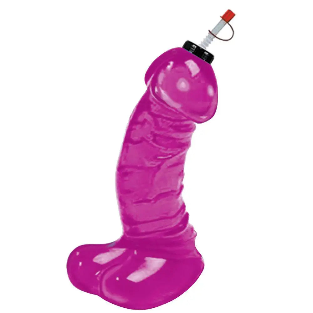 9.5 Inch Dicky Chug Big Gulp Purple Sports Bottle 16 Oz - Peaches and Screams