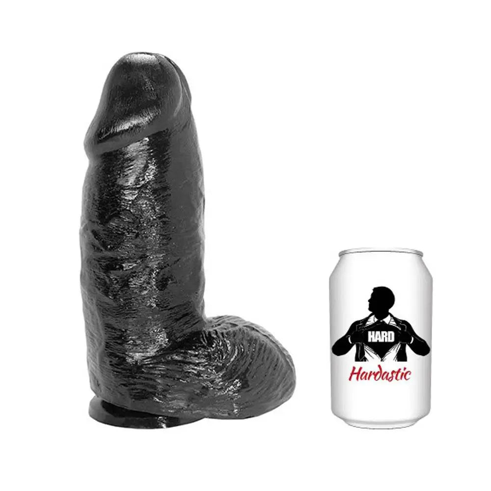 9.5 - inch Large Black Dildo With Suction Cup And Balls - Peaches and Screams