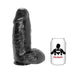 9.5 - inch Large Black Dildo With Suction Cup And Balls - Peaches and Screams