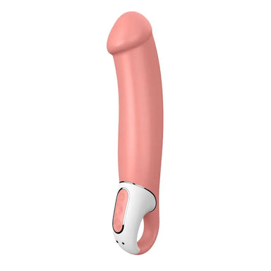 9.5-inch Satisfyer Pro Silicone Flesh Rechargeable Penis Vibrator - Peaches and Screams